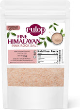 Rulop Himalayan Pink Fine Salt 200g, Vegan Himalayan Rock Salt, 100% Natural